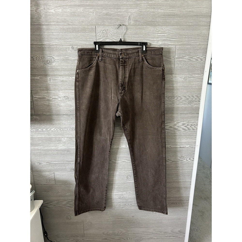 36x31  Wrangler 13MWZCO Jeans USA Vtg 80s 90s Tag Sz 38x32 Faded Brown Chocolate